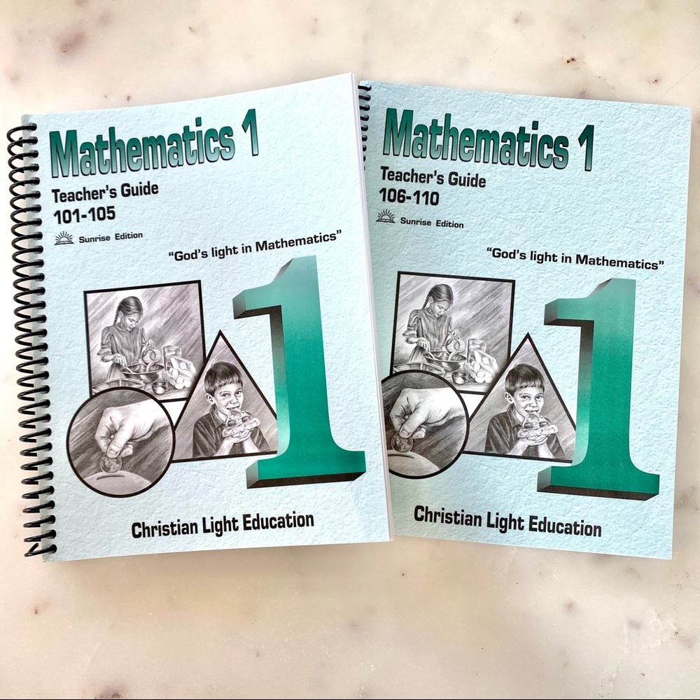 NEW Christian Light Education CLE Math Mathematics Grade 1 Teacher Guides